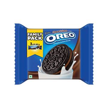 Cadbury Oreo Chocolate Flavour Crème Sandwich Cream Biscuits Family Pack